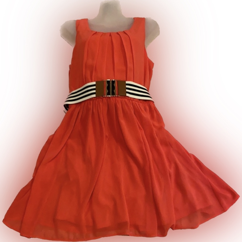 iZ Byer Coral Dress with belt